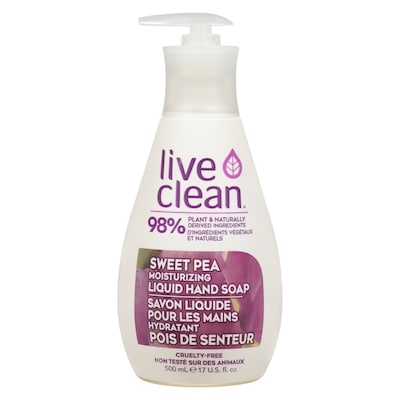 Live Clean Sweet Pea Moisturizing Liquid Hand Soap 500 ml, $0.90/100ml