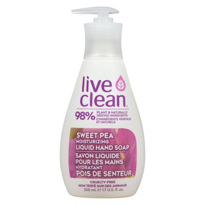 Live Clean Sweet Pea Moisturizing Liquid Hand Soap 500 ml, $1.30/100ml