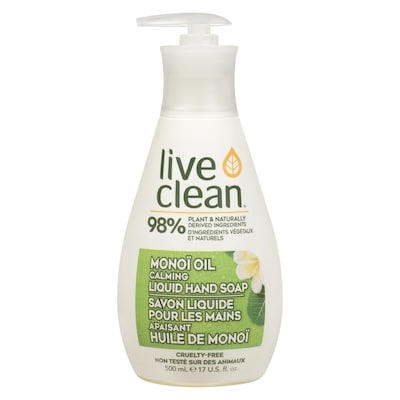 Live Clean Monoï Oil Calming Liquid Hand Soap 500 ml, $1.30/100ml