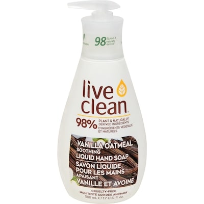 Live Clean Vanilla Oatmeal Soothing Liquid Hand Soap 500 ml, $1.36/100ml