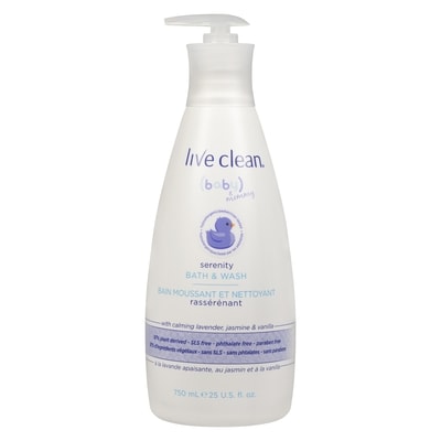 Live Clean Bain moussant et nettoyant rassénérant 750 ml, 2,00 $/100ml