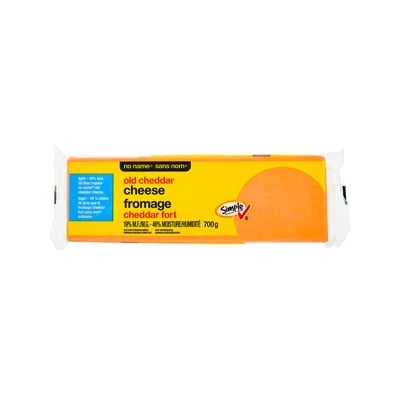 Sans Nom Fromage cheddar fort léger 700 g, 1,40 $/100g