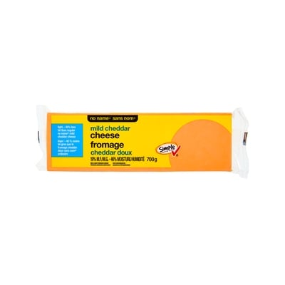 No Name Mild Light Cheddar Cheese 700 g, $1.40/100g