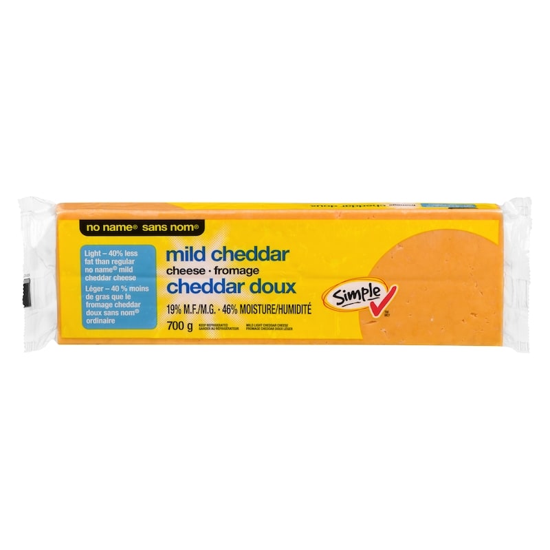 NEC - Cheese No Name Mild Cheddar Cheese, Light - 700 g | Wholesale Club