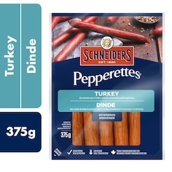 Schneiders Pepperettes Sausage Sticks, Turkey 375 g, $3.33/100g