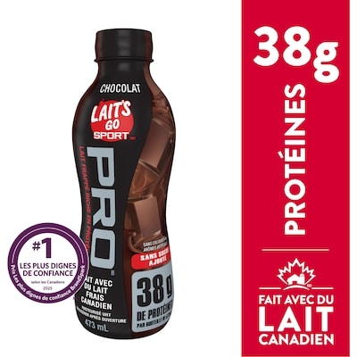Milk 2 Go Lait Frappé Riche en Protéines au chocolat 473 ml, 0,70 $/100ml