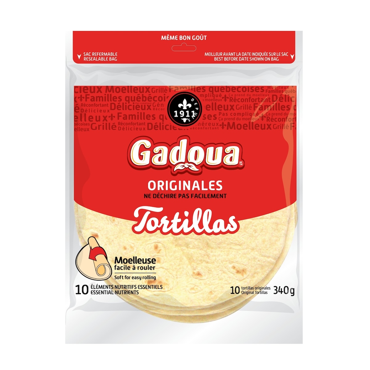 Gadoua Original Medium Tortillas 340 g, $1.41/100g