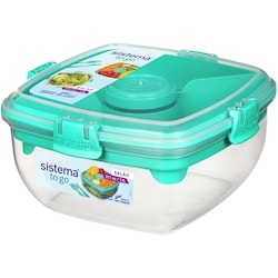 Sistema Boîte à lunch à emporter avec compartiments, couverts et récipient à vinaigrette, la couleur peut varier, 1 paquet 1 ea, 8,00 $/1ch