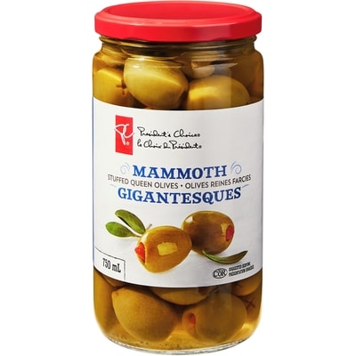President's Choice Mammoth Stuffed Queen Olives 750 ml, $1.13/100ml