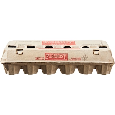 Foremost Premium Large White Eggs 18 ea, $0.47/1ea