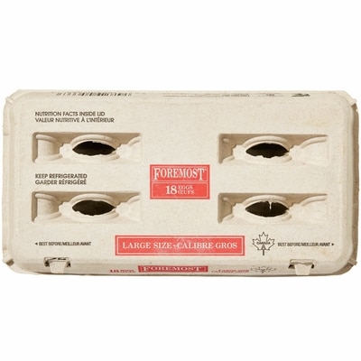 Foremost Premium Large White Eggs 18 ea, $0.41/1ea