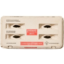 Foremost Golden Valley Gros Oeufs Blanc 18 ea, 0,41 $/1ch
