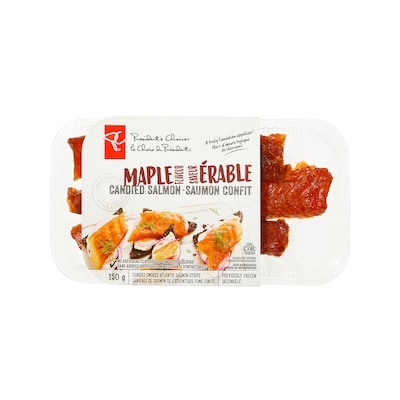 President's Choice Maple Flavour Candied Smoked Atlantic Salmon Strips 150 g, $6.67/100g