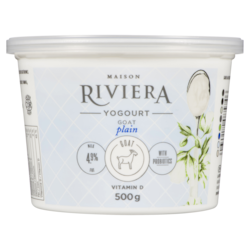 Riviera Goat Yogurt, Plain 4.9% - 500 g | Zehrs