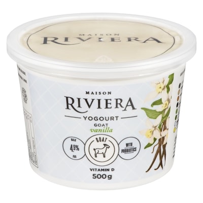 Riviera Goat Yogurt, Vanilla 4.9% 500 g, $1.50/100ml
