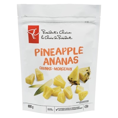 President's Choice Pineapple Chunks 600 g, $0.67/100g