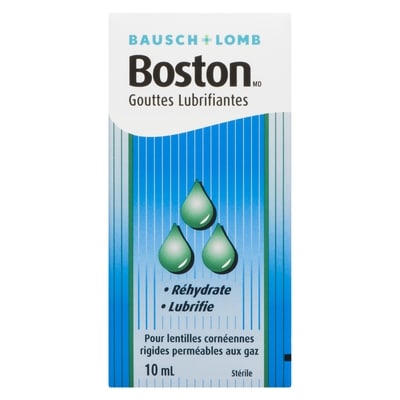 Boston gouttes lubrifiantes stérile