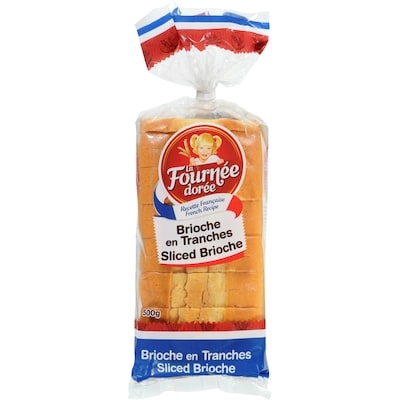 LA FOURNEE DOREE Sliced Brioche Bread 500 g, $1.20/100g