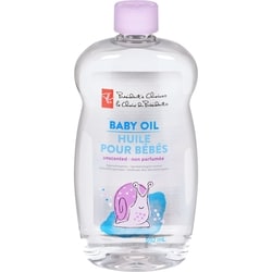 President's Choice Baby Oil Unscented 592 ml, $0.93/100ml