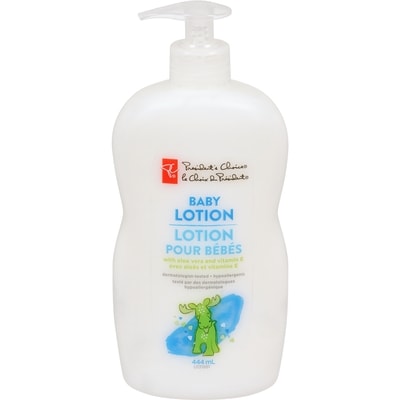 President's Choice Baby Lotion With Aloe Vera And Vitamin E 444 ml, $1.01/100ml