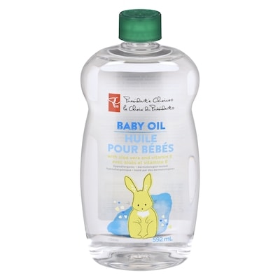 President's Choice Baby Oil With Aloe Vera And Vitamin E 592 ml, $0.93/100ml
