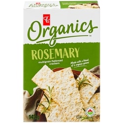 PC Organics Organic Rosemary Multigrain Flatbread Crackers 142 g, $3.17/100g