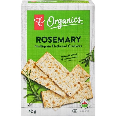 PC Organics Organics Rosemary Multigrain Flatbread Crackers 142 g, $3.16/100g