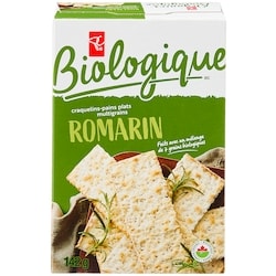 PC Biologique Craquelins-pains plats multigrains au romarin Biologique 142 g, 3,17 $/100g