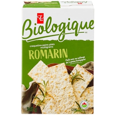 PC Biologique Craquelins-pains plats multigrains au romarin Biologique 142 g, 3,17 $/100g