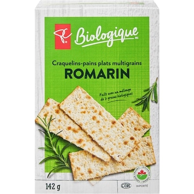 Craquelins-pains plats multigrains au romarin Biologique