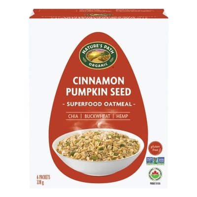 Nature's Path Organic Cinnamon Pumpkin Seed Instant Oatmeal 228 g, $2.63/100g