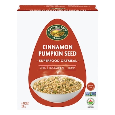 Nature’s Path Gruau d’avoine biologique Cannelle et graine de citrouille Superfood 228 g, 2,63 $/100g