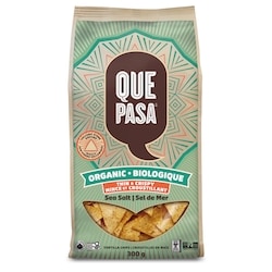 Que Pasa Organic Thin & Crispy Sea Salt Tortilla Chips 300 g, $1.50/100g