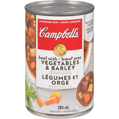 Campbell's Beef with Vegetables & Barley 284 ml, $0.78/100ml