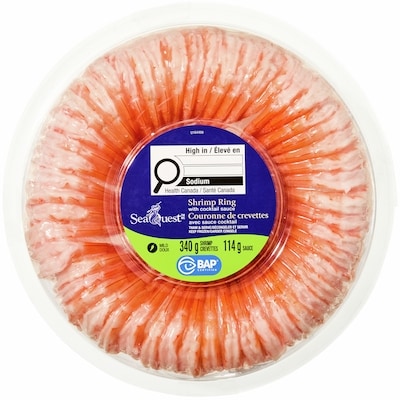 Seaquest Shrimp Ring with Cocktail Sauce 454 g, $2.86/100g
