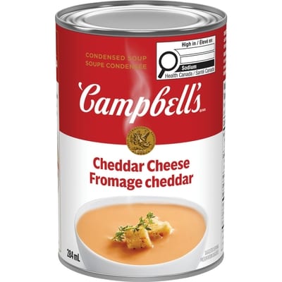 Campbell's Condensed Soup Cheddar Cheese 284 ml, $0.88/100ml