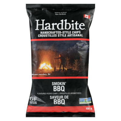 Hardbite Handcrafted-Style Chips, BBQ Sweet Potato Chips 150 g, $2.00/100g
