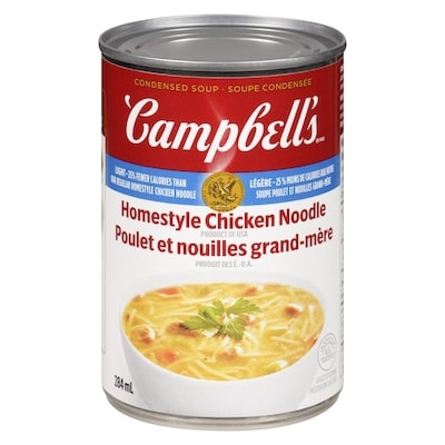 Campbell's Homestyle Chicken Noodle, Light 284 ml, $0.88/100ml