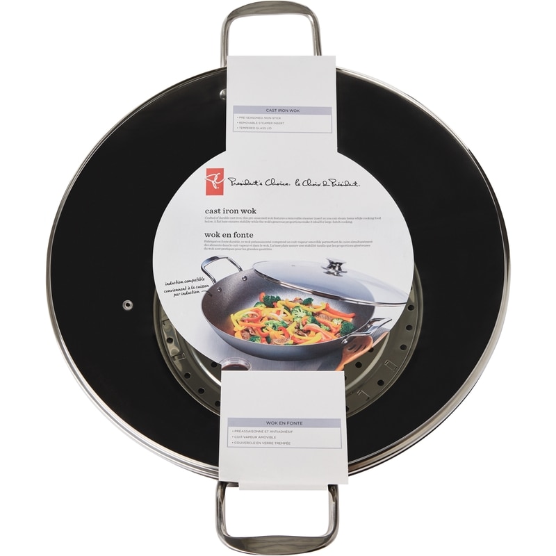 Cast Iron Wok With Lid