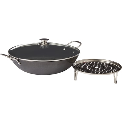 Cast Iron Wok With Lid