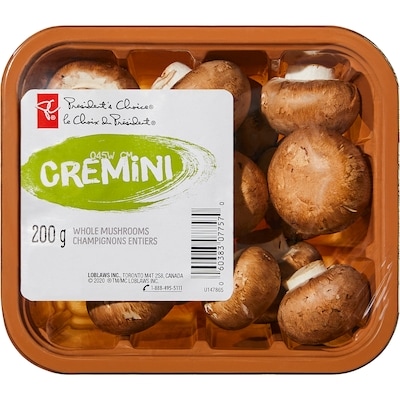 le Choix du Président Champignons entiers cremini 200 g, 1,50 $/100g