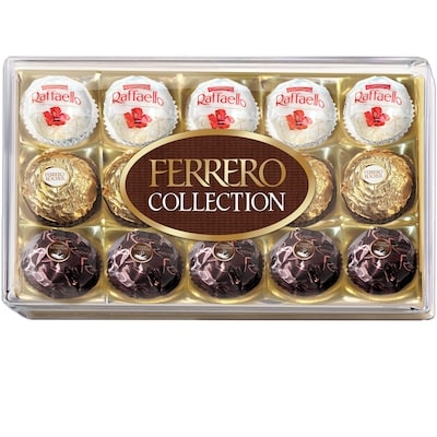 Ferrero COLLECTION Fine Assorted Chocolates and Coconut Confections Gift Box, 15 Confections 156 g, $6.40/100g