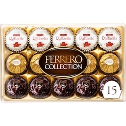 Ferrero Rocher Boîte-cadeau COLLECTION (confiseries au chocolat et à la noix de coco), 15 morceaux 156 g, 7,69 $/100g