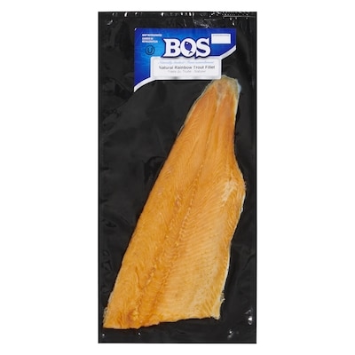 Bos Smoked Rainbow Trout Fillet Natural 190 g, $7.26/100g
