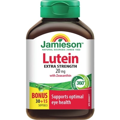 Jamieson Lutein Extra Strength 20 mg with Zeaxanthin 45 ea, $0.58/1ea