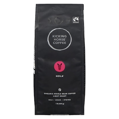 Kicking Horse Organic Fairtrade Light Roast Whole Bean Coffee, Hola 454 g, $4.07/100g