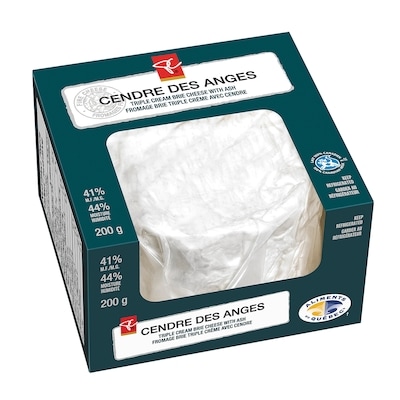 President's Choice Cheese Triple Cream Brie With Ash 200 g, $4.75/100g