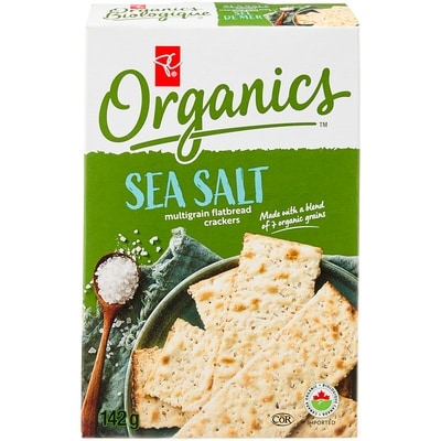 PC Organics Organics Sea Salt Multigrain Flatbread Crackers 142 g, $3.17/100g