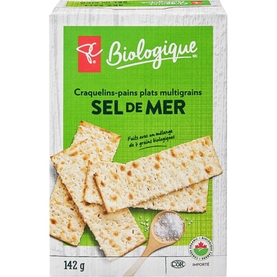 Craquelins-pains plats multigrains au sel de mer Biologique