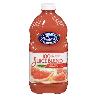 Ocean Spray 100% Juice Blend, Ruby Red Grapefruit 1.77 l, $0.28/100ml